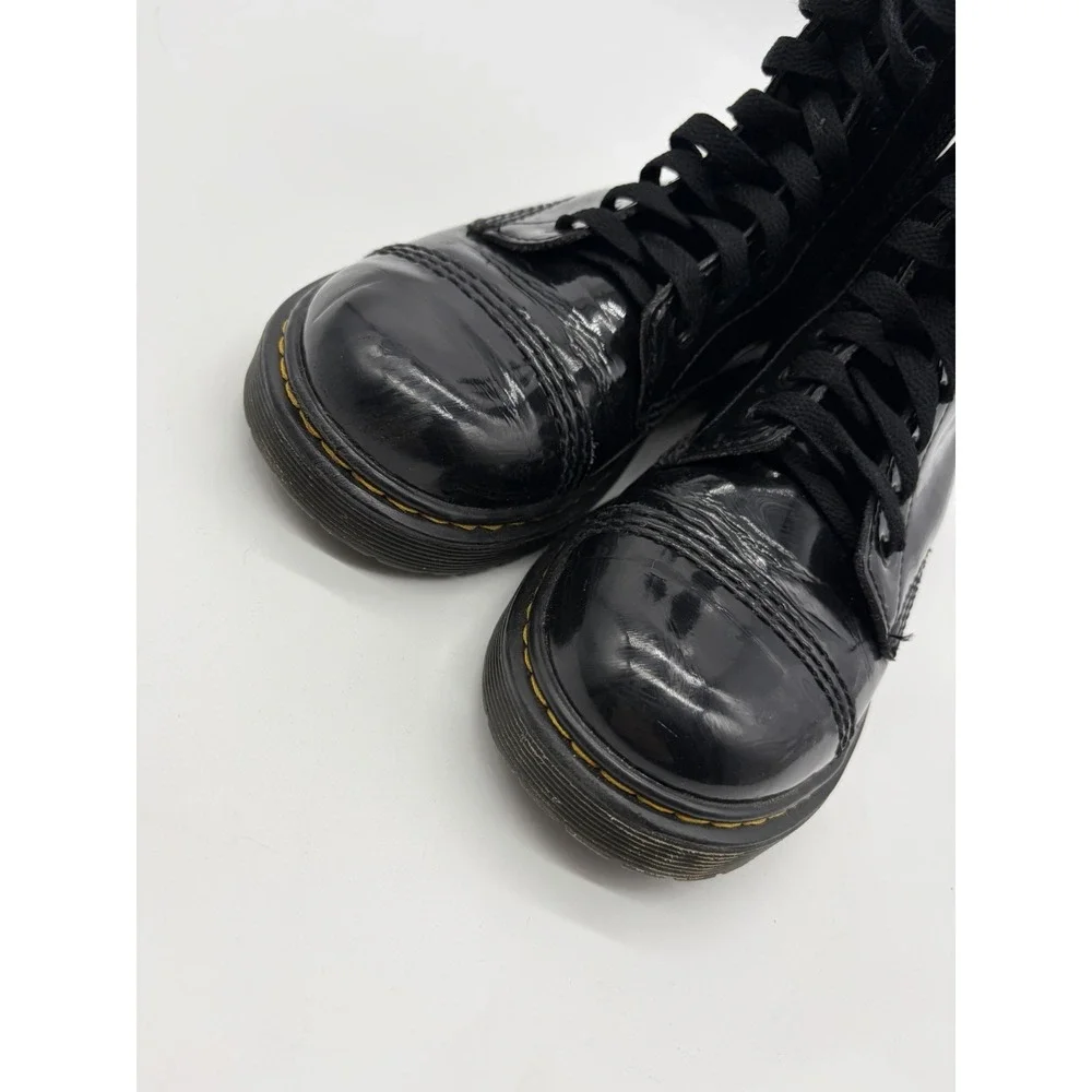 Dr. Martens Y Girls‎ Size 4 Black Patent Lamper Leather Zip Boots